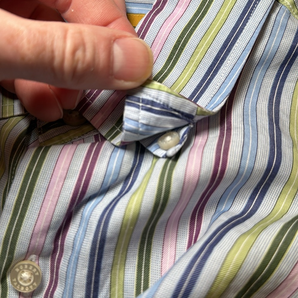 Robert Talbott Caramel Long Sleeve Button Down - … - image 7